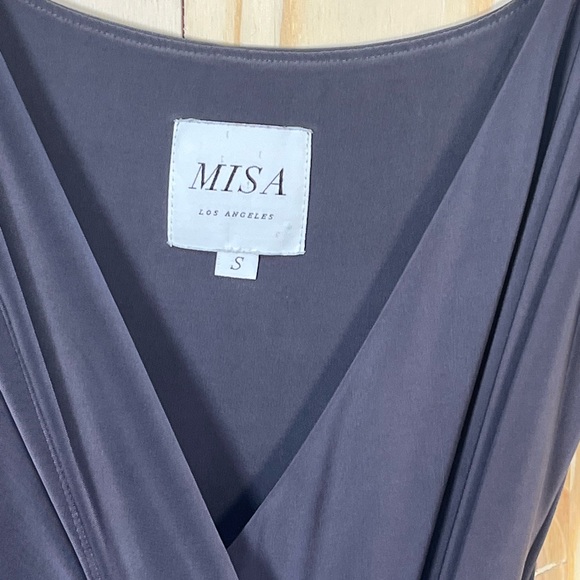 Misa Los Angeles Black Spaghetti-Strap Wrap Maxi Dress - Picture 3 of 6